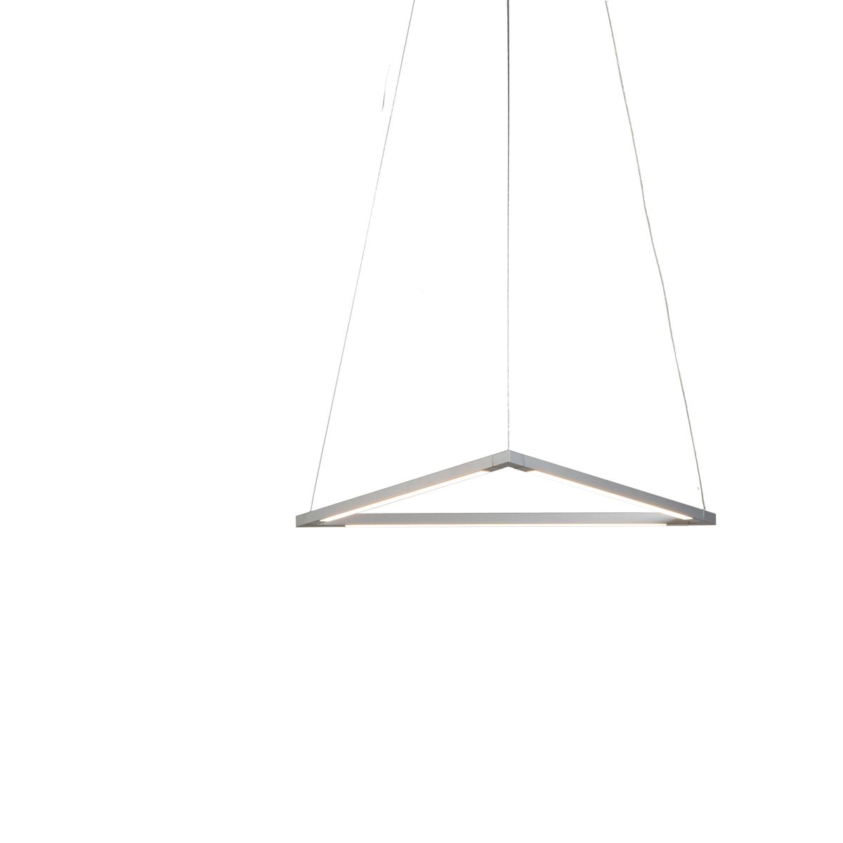 Koncept ZBP-16-T-SW-SIL-CNP Z-Bar LED 15.9 inch Silver Pendant Ceiling Light, Triangle